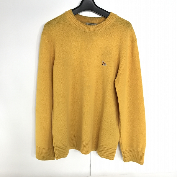実際に弊社で買取させて頂いたMAISON KITSUNE/メゾンキツネ ロゴワッペン クルーネック ニット セーター FM00503KT1014/S