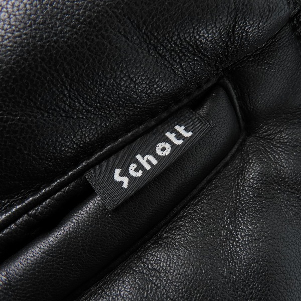 実際に弊社で買取させて頂いたSchott/ショット ラムレザーダウンジャケット /羊革/3171063の画像 6枚目