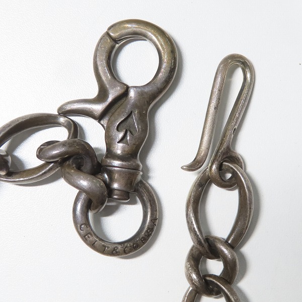 実際に弊社で買取させて頂いたCELT&COBRA/ケルトアンドコブラ Argent Gleam/アージェントグリｰム製 ウォレットチェーン 1クリップの画像 1枚目