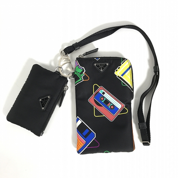 実際に弊社で買取させて頂いたPRADA/プラダ カセットテープ柄 ネックポーチ/コインケース付き 2TT091 