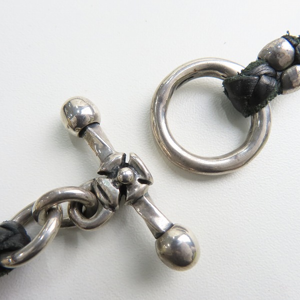 実際に弊社で買取させて頂いたTRAVIS WALKER/トラヴィスワーカー クロスダガーペンダント 2スカル レザーブレードの画像 5枚目