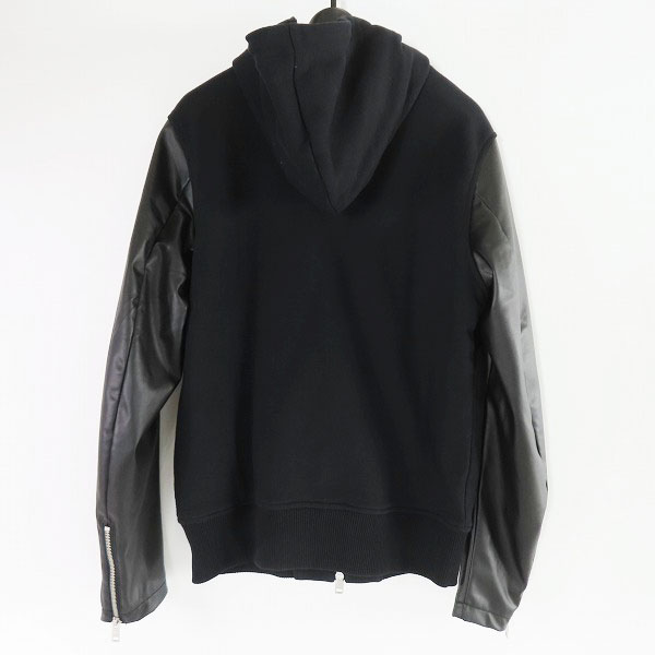 実際に弊社で買取させて頂いたDIESEL/ディーゼル フェイクレザー ジップアップパーカー S-MIRR-NEW-B/Sの画像 1枚目