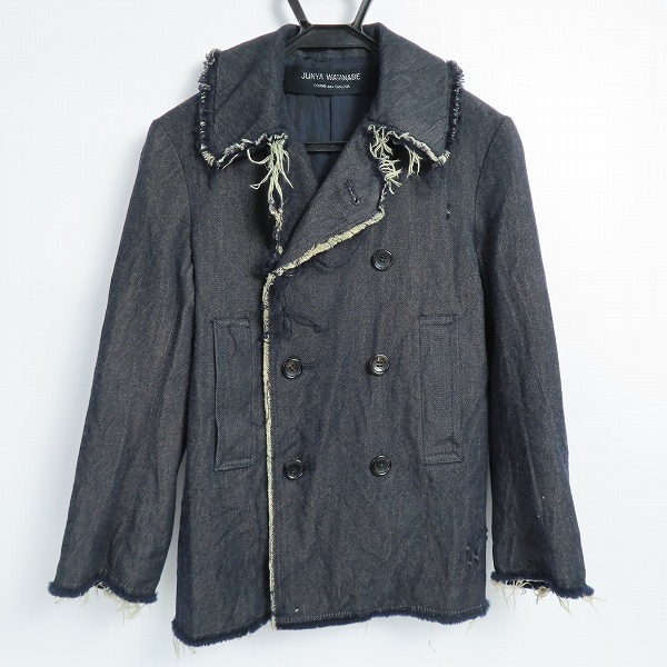 実際に弊社で買取させて頂いたJUNYA WATANABE COMME des GARCONS/コムデギャルソン AD2004 デニム Pコート ジャケット JN-C010