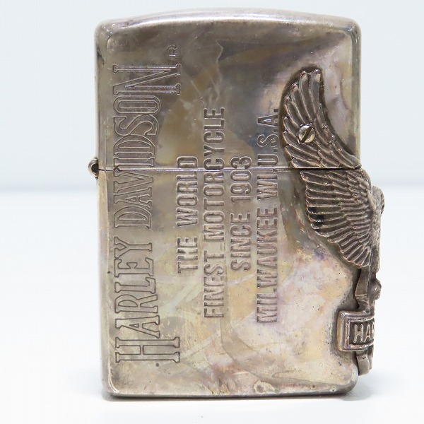 実際に弊社で買取させて頂いたZIPPO/ジッポー HARLEY DAVIDSON/ハーレーダビッドソン サイドメタル SINCE1903/94年製の画像 1枚目