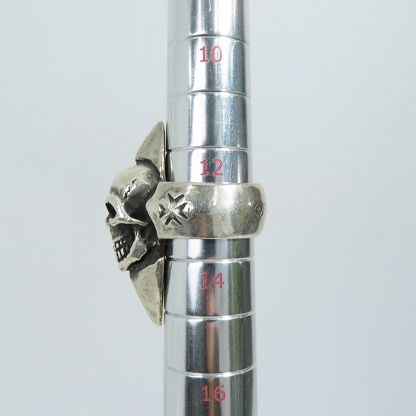 実際に弊社で買取させて頂いた【ギャラ付】Gaboratory/ガボラトリー スパイクウィズスカルリング/skull with SPIKE Ring 13号の画像 7枚目