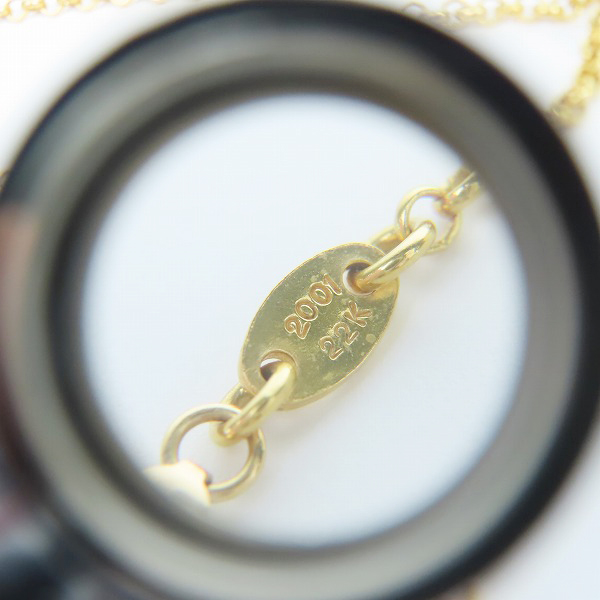 実際に弊社で買取させて頂いたCHROME HEARTS/クロムハーツ 22K ロールチェーン ネックレス 18インチの画像 4枚目