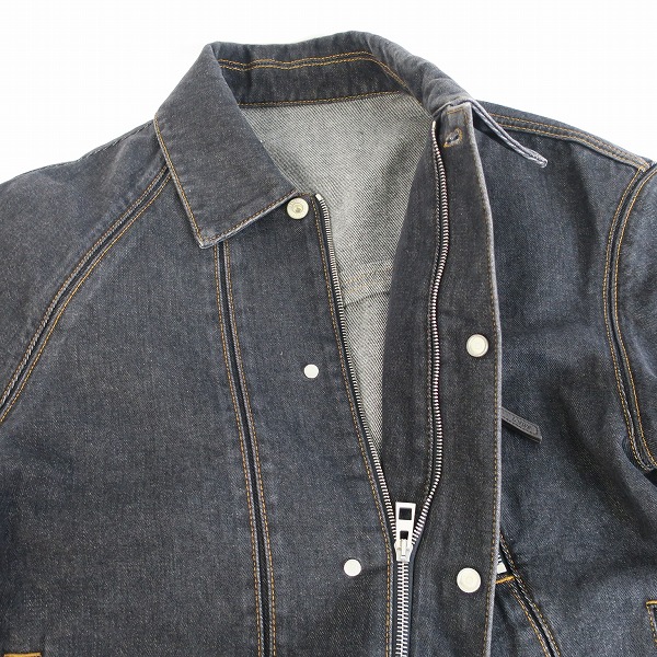 実際に弊社で買取させて頂いたLOEWE/ロエベ パズル デニム ジャケット H526Y13X12/42の画像 6枚目