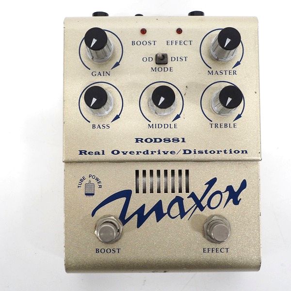 実際に弊社で買取させて頂いたMAXON/マクソン ROD881 Real Overdrive/Distortion 真空管 歪み系 エフェクター【動作確認済】