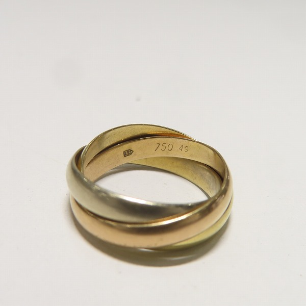 実際に弊社で買取させて頂いたCartier/カルティエ トリニティ リング/指輪 750/K18PG/YG/WG 49/12-13号の画像 7枚目