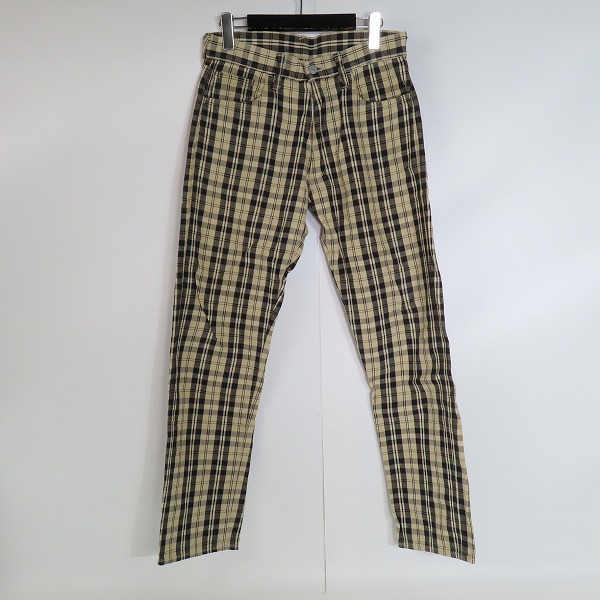 実際に弊社で買取させて頂いたEVISU/エヴィス チェック コットンパンツ Lot.2005/ライトベージュ系/30