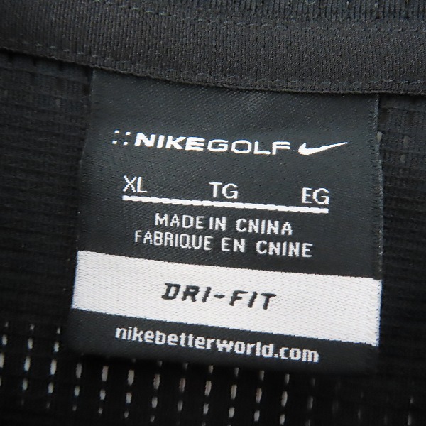 実際に弊社で買取させて頂いたNIKE GOLF/ナイキゴルフ メッシュ半袖ポロシャツ 419755-010/XLの画像 2枚目