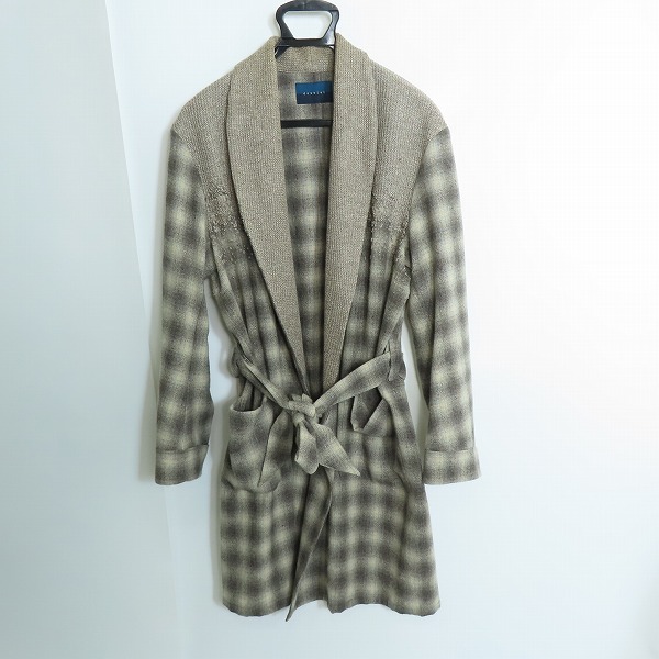 実際に弊社で買取させて頂いたdoublet/ダブレット 15AW コート チェック 15AW09SH22/F