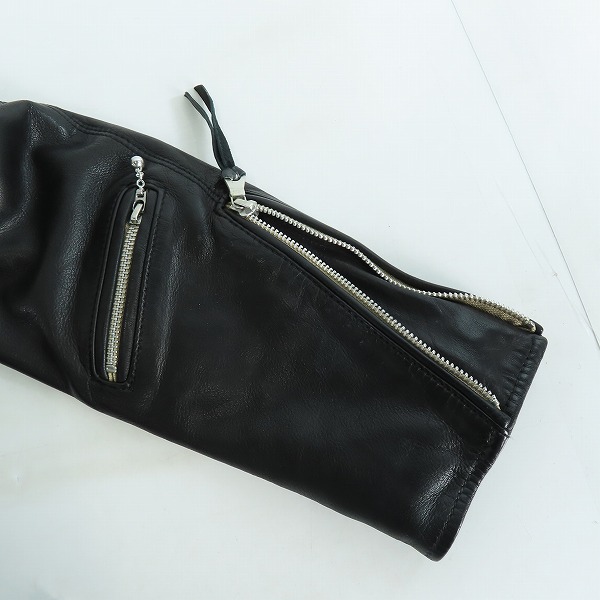 実際に弊社で買取させて頂いたnano universe/ナノユニバース シングル レザー ライダースジャケットの画像 8枚目