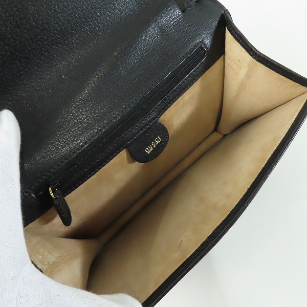 実際に弊社で買取させて頂いたGUCCI/グッチ ハンドル付き レザー クラッチバッグ/セカンドバッグ 018・122・0940の画像 3枚目