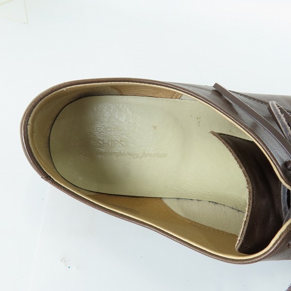実際に弊社で買取させて頂いたSHIPS/シップス ホースレザー プレーントゥ ビジネスシューズ/27の画像 4枚目