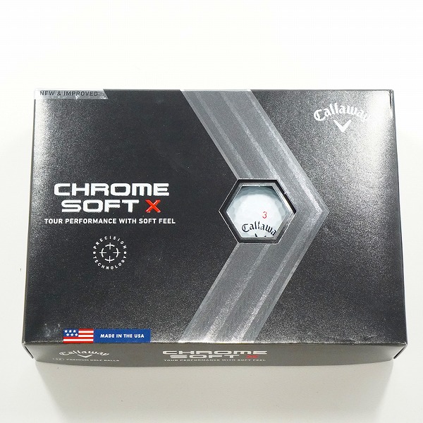 実際に弊社で買取させて頂いた(4)【未使用】Callaway/キャロウェイ CHROME SOFT X ゴルフボール ホワイト 1ダースの画像 2枚目