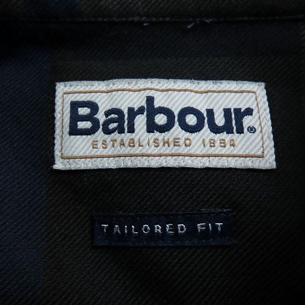 実際に弊社で買取させて頂いたBarbour/バブアー TAILORED FIT チェック柄 ボタンダウンシャツ 222MSH5060/Lの画像 2枚目