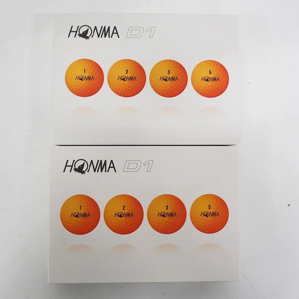 実際に弊社で買取させて頂いた【未使用】HONMA/ホンマ D1 DYNAMIC DISTANCE ゴルフボール オレンジ 2ダース の画像 2枚目