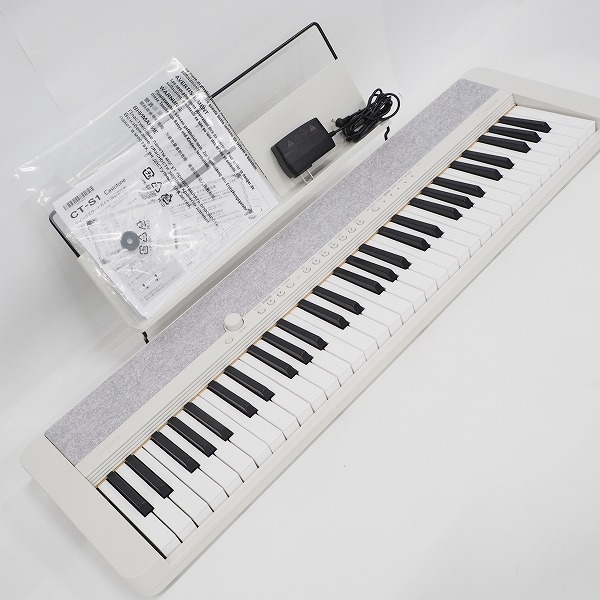 実際に弊社で買取させて頂いた★CASIO/カシオ Casiotone CT-S1 WE 電子キーボード カシオトーン ホワイト 61鍵盤 2021年製【動作確認済】