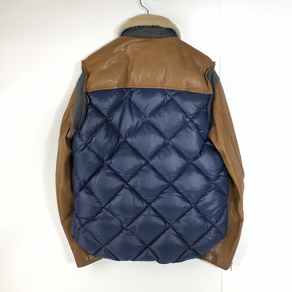 実際に弊社で買取させて頂いたUNDERCOVERISM/アンダーカバーイズム カウハイド レザー レイヤード ダウンベスト/ジャケット L4207/2の画像 1枚目