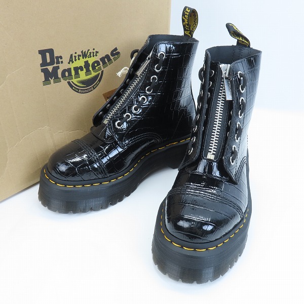 実際に弊社で買取させて頂いた【未使用】Dr.Martens/ドクターマーチン SINCLAIR ジャングル ブーツ クロコエンボス ブラック 26260001/UK5