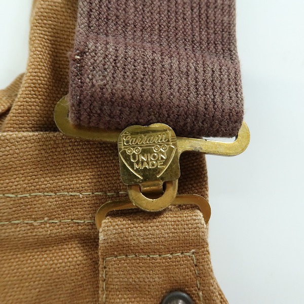 実際に弊社で買取させて頂いたCarhartt/カーハート ダック生地 作業着/オーバーオール ワークウェア の画像 2枚目