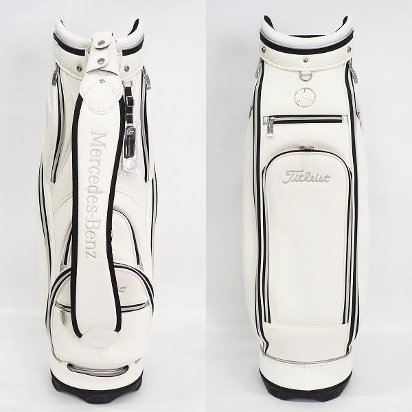 実際に弊社で買取させて頂いたMercedes-Benz × Titleist/メルセデスベンツ x タイトリスト ZMBCB51 ゴルフ 5分割キャディバッグ ホワイトの画像 2枚目
