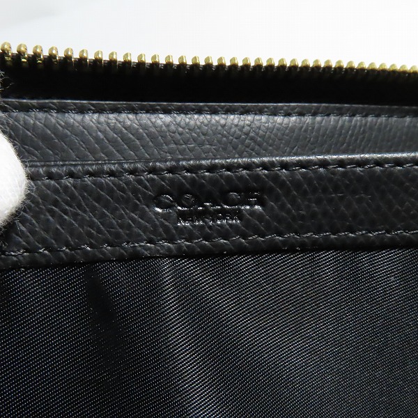 実際に弊社で買取させて頂いたCOACH/コーチ シグネチャー柄 ラウンドファスナー ロングウォレット/長財布 F52859の画像 4枚目