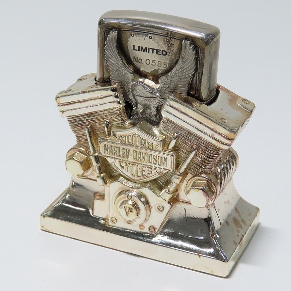 実際に弊社で買取させて頂いたZIPPO/ジッポー HARLEY DAVIDSON/ハーレーダビッドソン デスクトップホルダー/台座付/1996年製