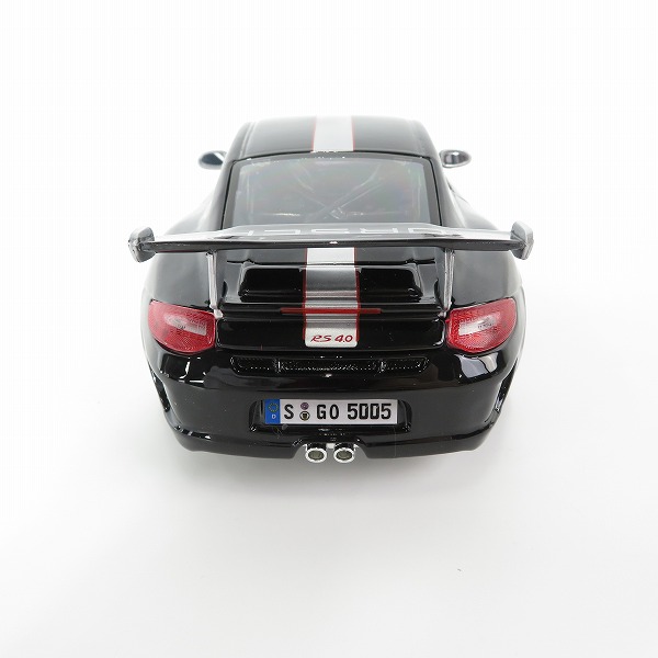 実際に弊社で買取させて頂いたBburago/ブラーゴ 1/18 Porche/ポルシェ GT3 RS 4.0 ブラック/シルバー ミニカーの画像 2枚目