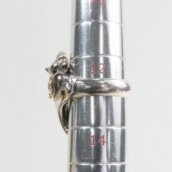 実際に弊社で買取させて頂いたF.A.L/FAL エフエーエル スウィルパターンハート/wストーン リング 13号の画像 8枚目