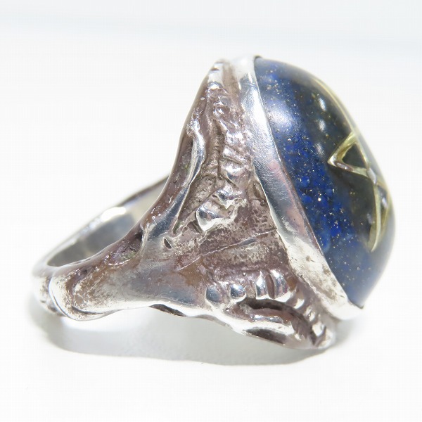 実際に弊社で買取させて頂いたALEX STREETER/アレックスストリーター エンジェルハートリング SPストーン ラピスラズリー22.5号の画像 4枚目