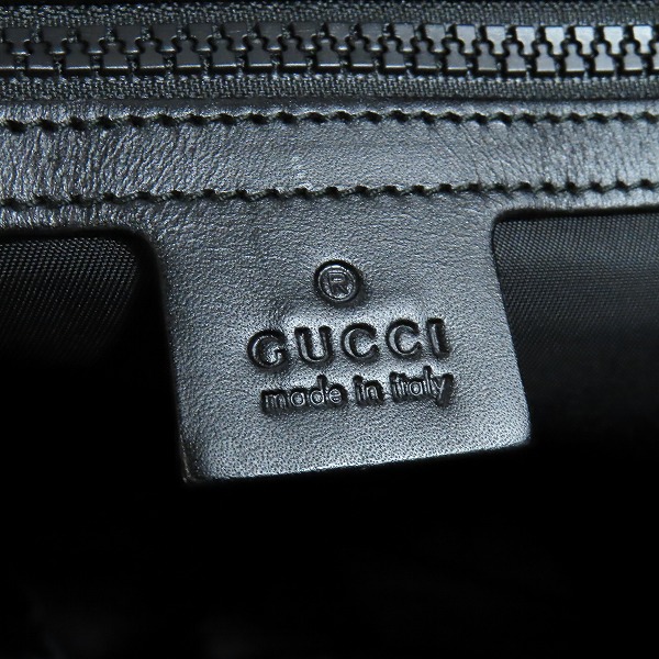 実際に弊社で買取させて頂いたGUCCI/グッチ テクノキャンバス バックパック ウェビングライン 429037の画像 4枚目