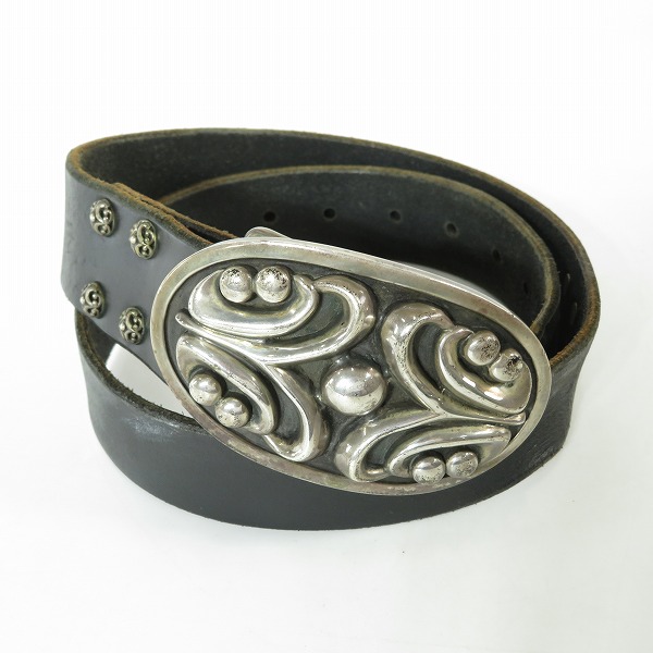 実際に弊社で買取させて頂いた【ギャラ付】STANLEY GUESS/スタンリーゲス Belt Filigree Oval オーバルフィリグリーバックル レザーベルト/31