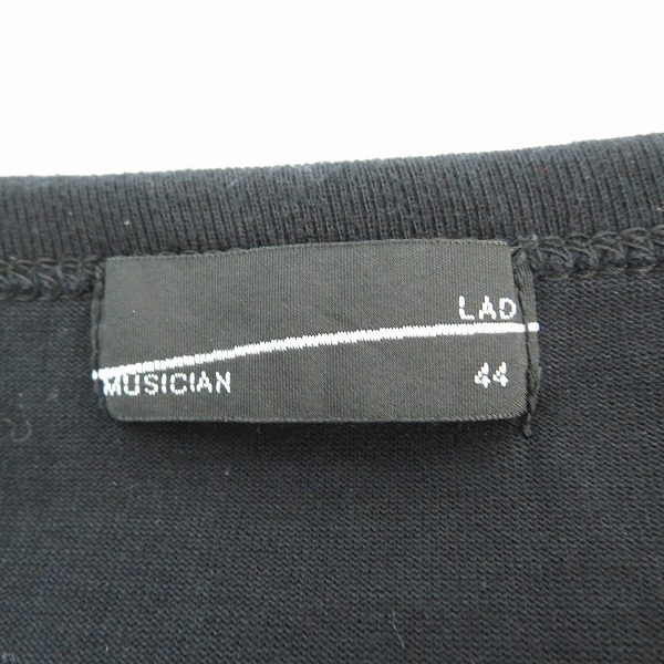 実際に弊社で買取させて頂いたLAD MUSICIAN/ラッドミュージシャン 天竺Tシャツ 2321-702 ブラック/44の画像 2枚目