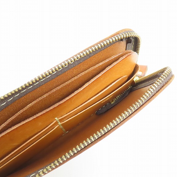 実際に弊社で買取させて頂いたHERZ/ヘルツ レザー Ｌ字ファスナー ロングウォレット 長財布 2点セットの画像 3枚目
