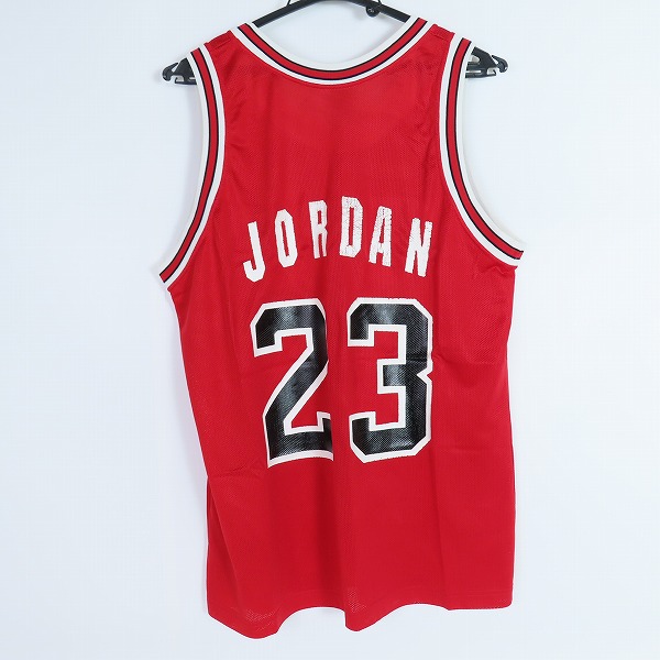 実際に弊社で買取させて頂いたChampion/チャンピオン Chicago Bulls/シカゴブルズ JORDAN/ジョーダン #23 ユニフォーム/ゲームシャツ  レッド/40の画像 1枚目