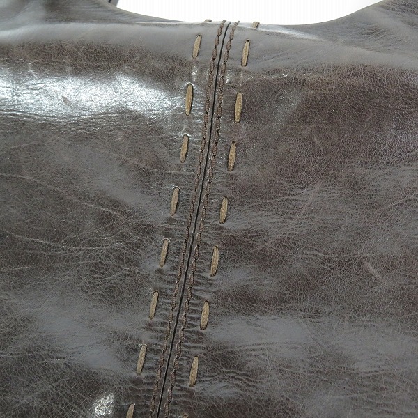 実際に弊社で買取させて頂いたTOD'S/トッズ レザー ハンドバッグ ダークブラウンの画像 7枚目