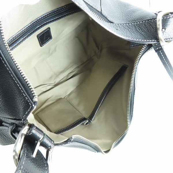 実際に弊社で買取させて頂いた土屋鞄製造所/ツチヤカバン ラウンド ショルダーバッグ ブラックの画像 3枚目