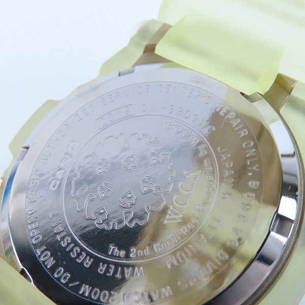 実際に弊社で買取させて頂いたG-SHOCK/Gショック FROGMAN/フロッグマン W.C.C.S 99年 サンゴ礁 DW-9901WC-9T【動作未確認】の画像 3枚目