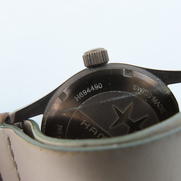 実際に弊社で買取させて頂いたHAMILTON/ハミルトン カーキフィールド 手巻き 腕時計 H694490の画像 4枚目