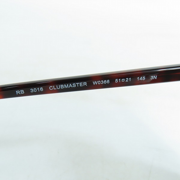 実際に弊社で買取させて頂いたRay-Ban/レイバン CLUB MASTER/クラブマスター サングラス/アイウェア RB3016 W0366の画像 7枚目