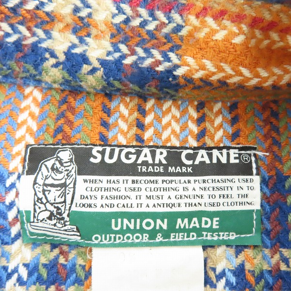 実際に弊社で買取させて頂いたSUGAR CANE/シュガーケーン ヘビーネルシャツ/Lの画像 2枚目