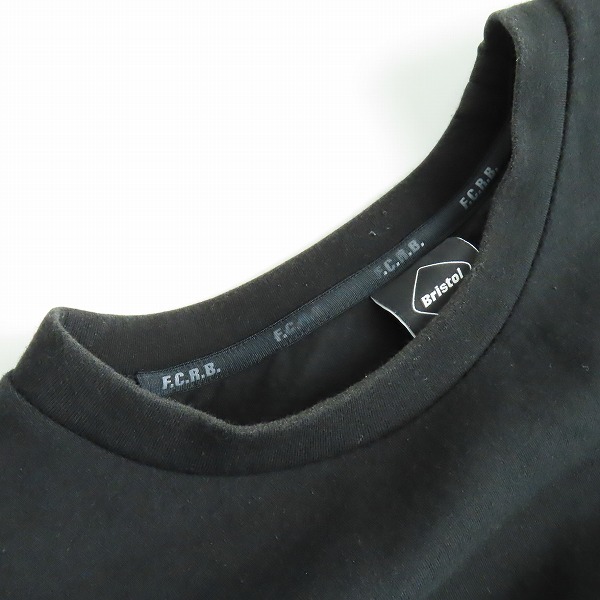 実際に弊社で買取させて頂いたF.C.Real Bristol/エフシーレアルブリストル SWEAT CREW NECK TOP ブラック FCRB-180026/XLの画像 5枚目