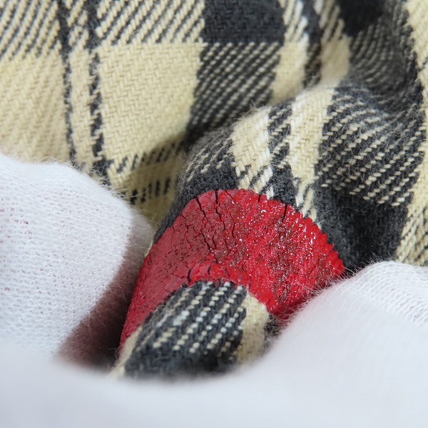 実際に弊社で買取させて頂いたEVISU/エヴィス チェック コットンパンツ Lot.2005/ライトベージュ系/30の画像 8枚目