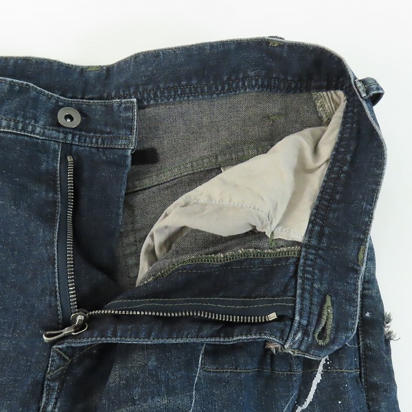 実際に弊社で買取させて頂いたJULIUS/ユリウス 18FW ペインティング ダメージ加工 スキニーデニムパンツ 637PAM11-IND/1の画像 6枚目