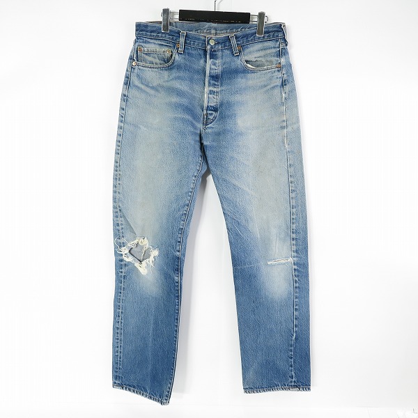 実際に弊社で買取させて頂いたLEVIS/リーバイス 85年製 501 刻印524 赤耳/スモールe ボタンフライ デニムパンツ