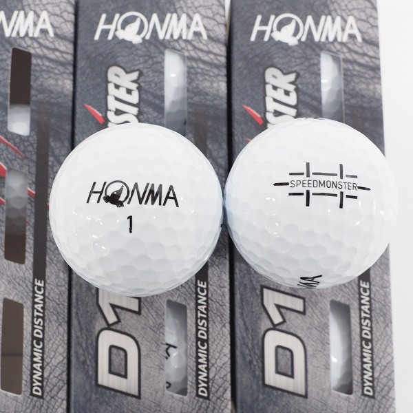 実際に弊社で買取させて頂いた 【未使用】HONMA/ホンマ D1 SPEED MONSTER ゴルフボール ホワイト 3スリーブ の画像 1枚目