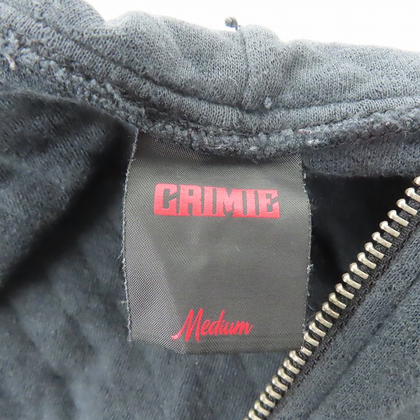 実際に弊社で買取させて頂いたCRIMIE/クライミー ジップアップパーカー ブラック/Mの画像 2枚目