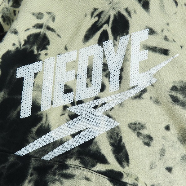 実際に弊社で買取させて頂いたdoublet/ダブレット 17SS TIE DYE スパンコール タイダイ フーディ Sの画像 2枚目